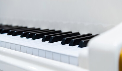 Naklejka premium Close up of piano keys