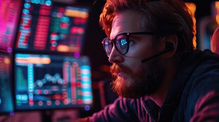 Detailed shot of a financial analyst comparing investment opportunities with digital tools