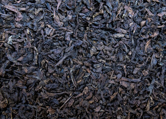 Pile of dry black tea