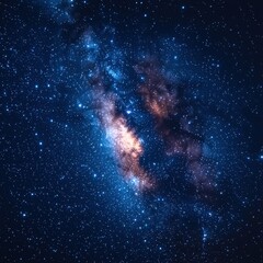 Fototapeta premium A breathtaking view of the Milky Way galaxy with countless stars and nebulae. Perfect for space-themed projects or evoking a sense of wonder.
