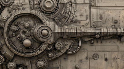 Fototapeta premium Background with old mechanism.