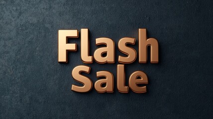 Promotional announcement for a flash sale in an elegant design, perfect for marketing and advertising purposes.