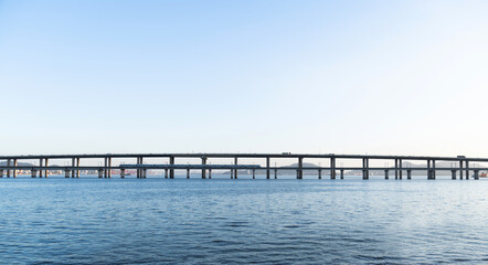 Long bridge over the sea