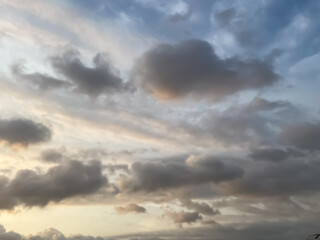 Dramatic afternoon sky with beautiful cloudy natural gradations in the background