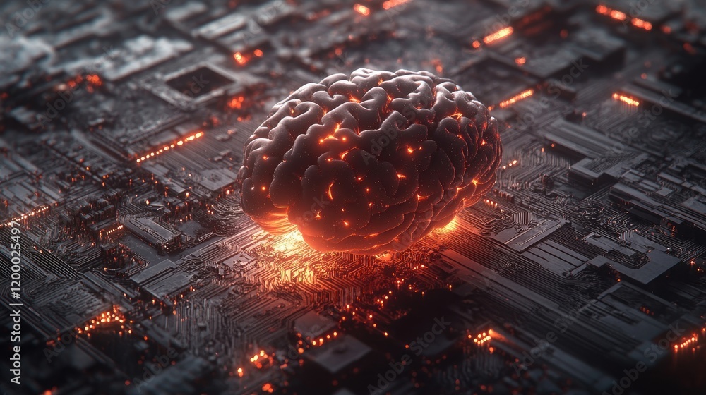 Poster digital brain integrated circuitry technology