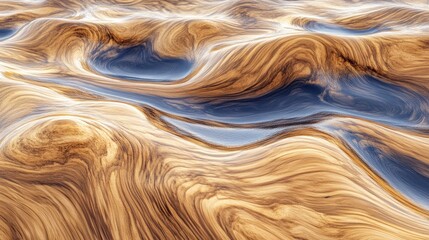 Obraz premium Abstract Wood Grain Texture Undulating Landscape