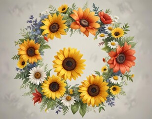 Obraz premium bouquet of sunflowers