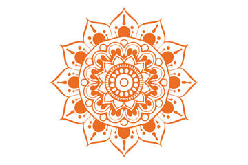 beautiful mandala art with outline