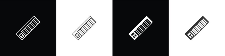 Simple Keyboard icon. Organ icon. Electric piano vector. Organ icon vector illustration in black, white and transparent background. Eps10