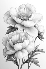 A simple yet elegant bouquet of flowers in black and white