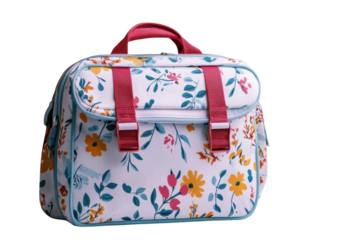 Floral patterned lunch bag with vibrant colors designed for daily use and outdoor activities