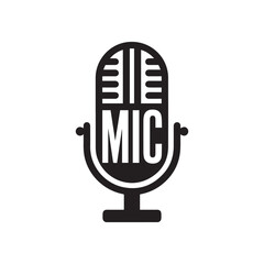 Black Microphones design silhouette