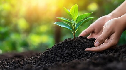 Reforestation initiative planting trees to enhance carbon sinks in nature's embrace