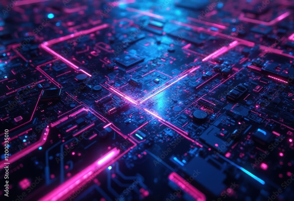 Poster abstract representation of a circuit board