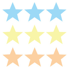 set of colored stars