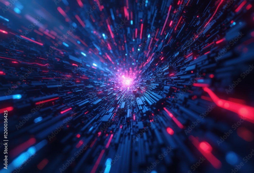 Poster cosmic explosion in space