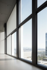 Fototapeta premium Close-Up of Sleek Modern Architecture with Geometric Shapes and Clean Lines