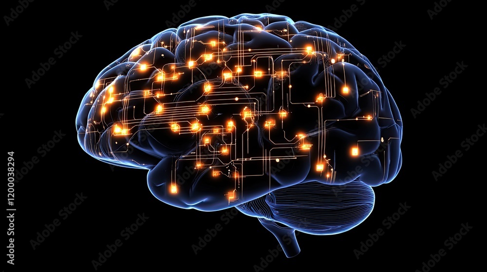 Poster digital brain circuitry illuminates neural pathways