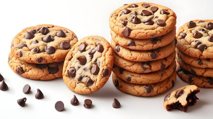 Perfectly Stacked Cookies with Golden Edges