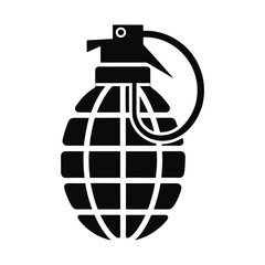 Grenade vector flat icon isolated on white background