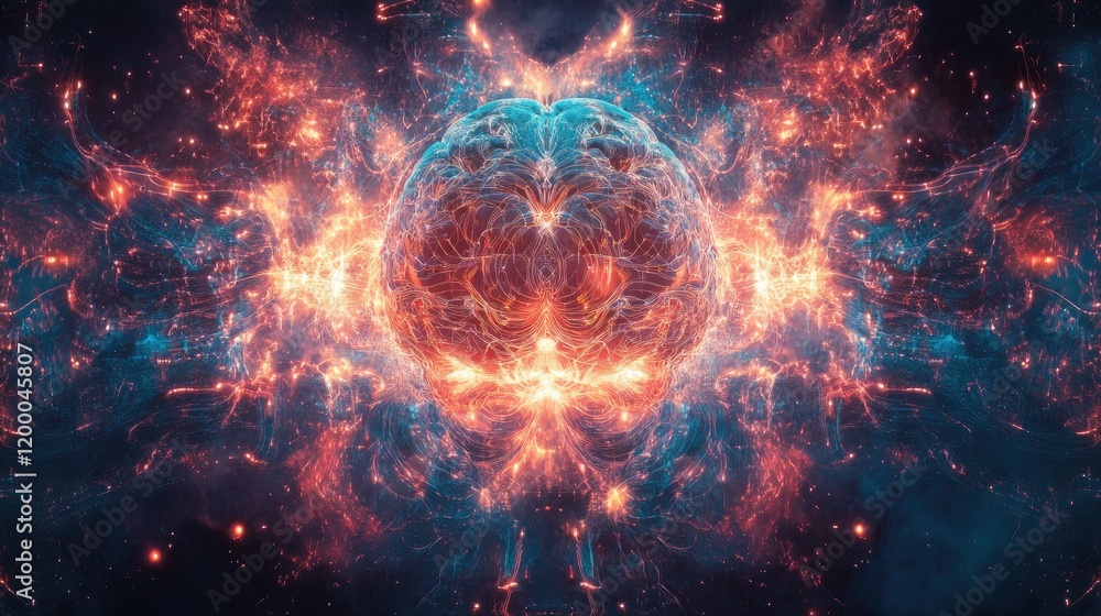 Poster cosmic brain energetic neural network display
