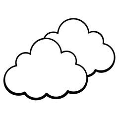 Captivating cloud   line art  vector.  spring cloud
