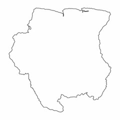 Suriname outline map