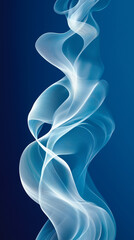 Naklejka premium Abstract Waves on Blue Background
