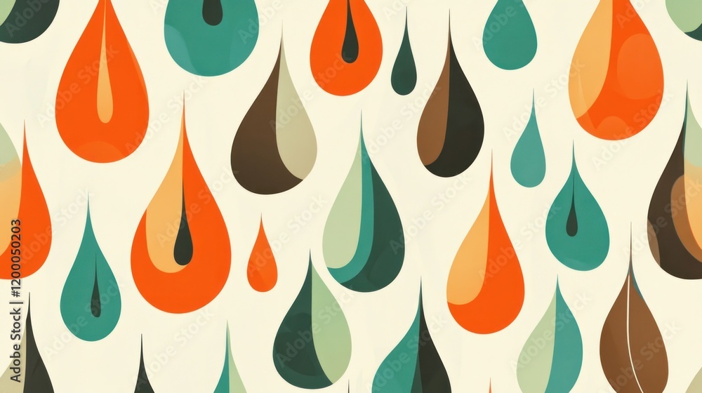 Poster abstract teardrop pattern background.