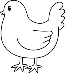 hen chicken outline illustration