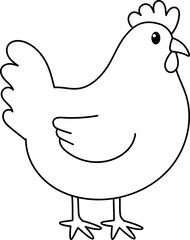 rooster outline illustration