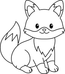 fox outline illustration