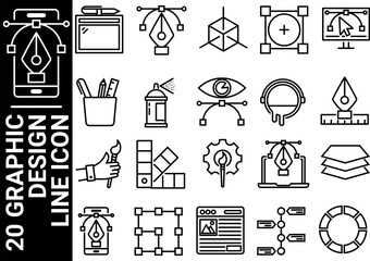 design linoe icon, black and white