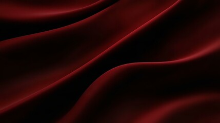 Obraz premium Black dark deep red burgundy cherry maroon crimson abstract background. Silk satin velvet fabric. Elegant luxury rich. Curtain drapery fold line wave flow. Romance Valentine Birthday Christmas.