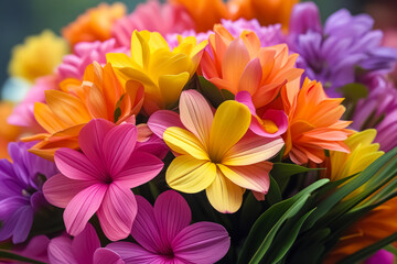 Fototapeta premium a group of colourful flowers