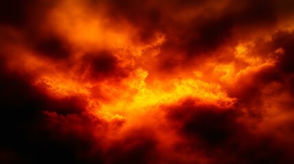 Black dark red orange yellow pattern background. Night sky fire explosion burst flame blaze smoke burning light glow hot. Horror hell evil scary ominous spooky creepy.