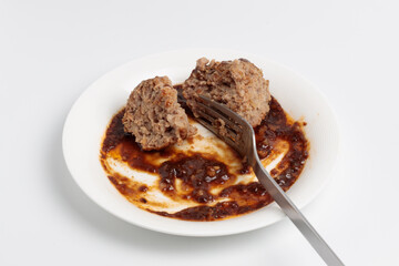 日本のデミグラスハンバーグ 1/6くらい切り分け