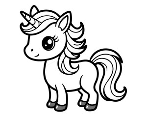 coloring page with Unicorn