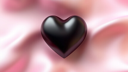 3D Love heart design valentine's day wallpaper background pink copy space