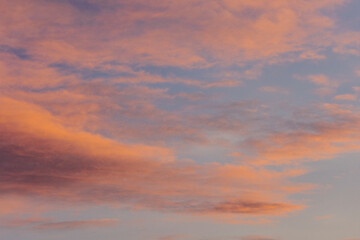 Evening sky of Lensbygda, Toten, Norway, in January 2025.
