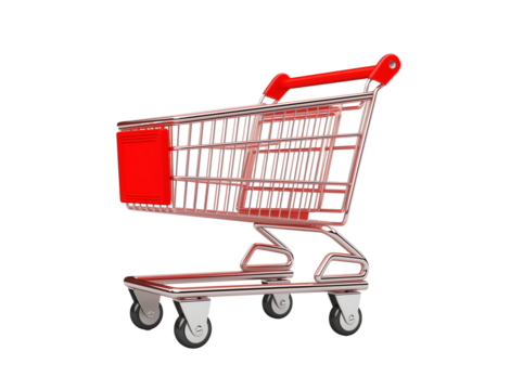 shopping cart isolated on transparent background.
