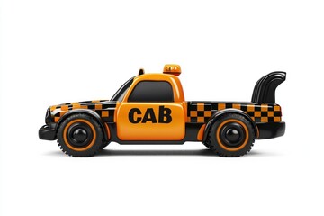 Fototapeta premium Taxi isolated on white background. Taxi icon. Cab isolated on white. Cab icon. Cab Car. Taxi Car Isolated element on white for Designers. Isolated Taxi Design Element. Cab Car Isolated on white.