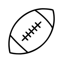 american football ball icon, american football ball line art - simple line art of american football ball, perfect for american football ball logos and icons and themed design 