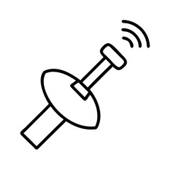 antenna icon, antenna line art - simple line art of antenna, perfect for antenna logos and icons and themed design 