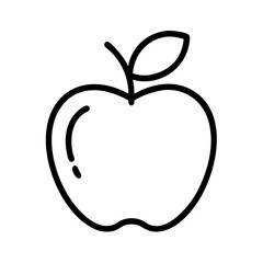 apple icon, apple line art - simple line art of apple, perfect for apple logos and icons and themed design 
