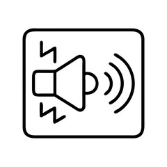audio icon, audio line art - simple line art of audio, perfect for audio logos and icons and themed design 