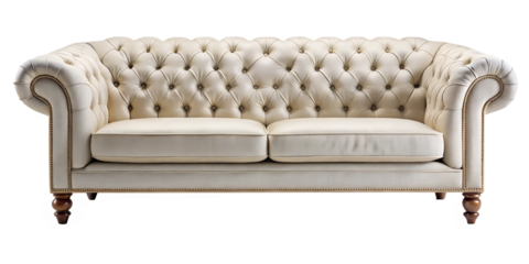 white designer sofa, soft focus isolated on the transparent background