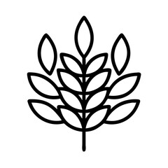 barley icon, barley line art - simple line art of barley, perfect for barley logos and icons and themed design 
