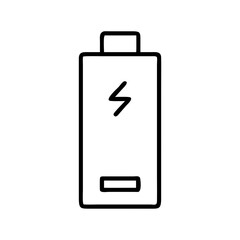 battery icon, battery line art - simple line art of battery, perfect for battery logos and icons and themed design 