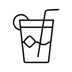beverage icon, beverage line art - simple line art of beverage, perfect for beverage logos and icons and themed design 